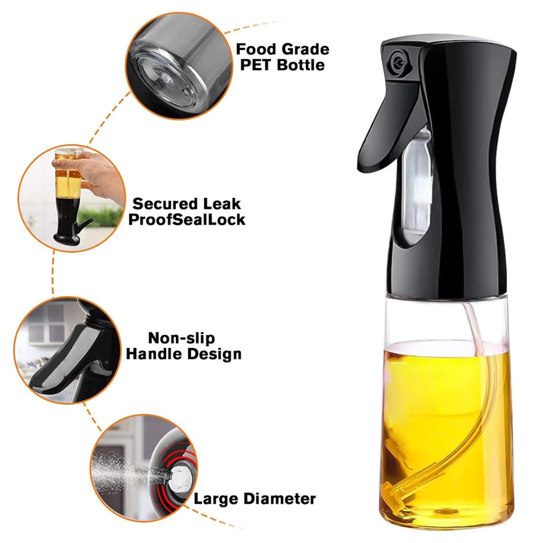 Glass Oil Sprayer for Cooking - 200ml (Pack of 2) - #Royalkart#Oil Sprayer