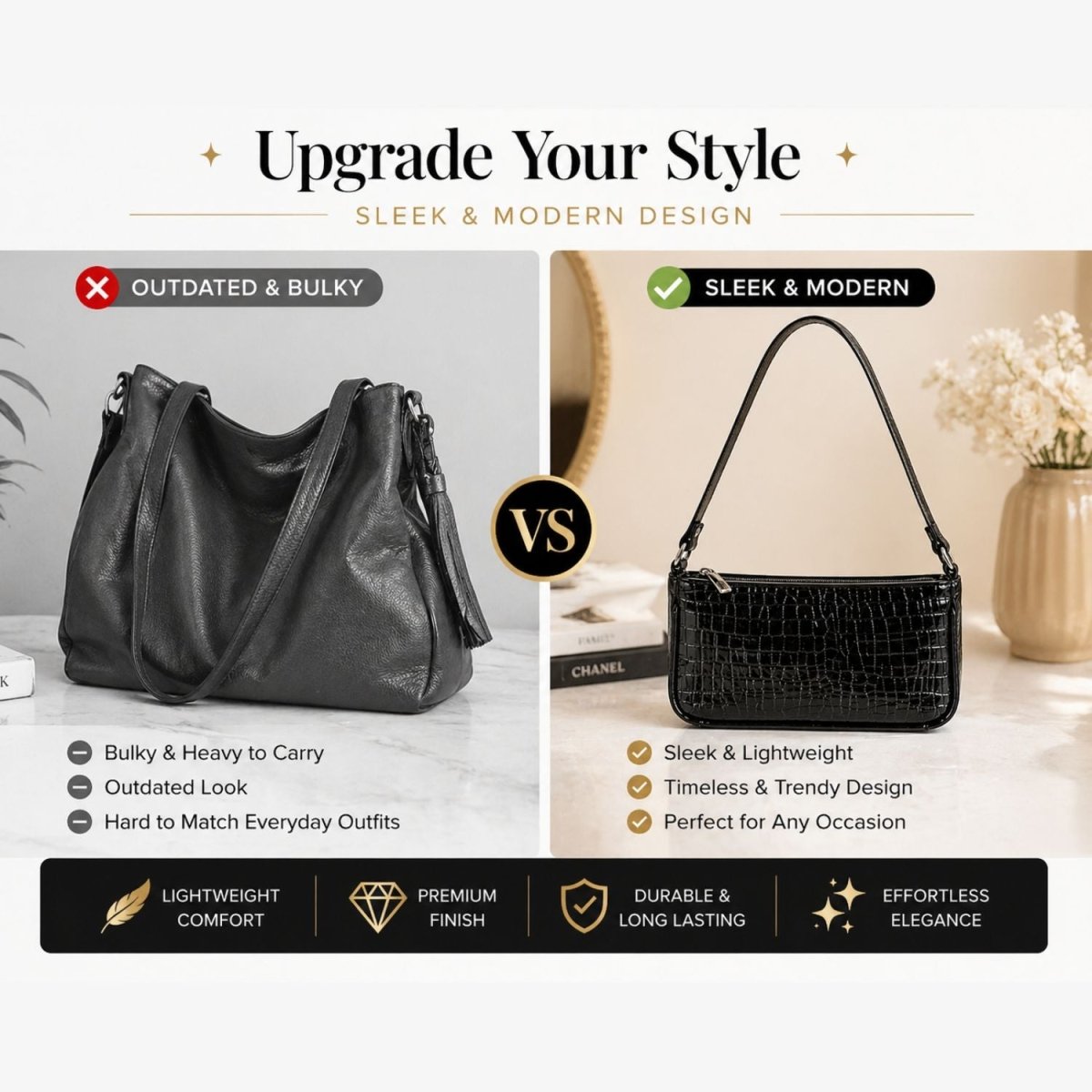Glossy Croc Baguette Bag Sling Bag- RoyalkartSling Bag
