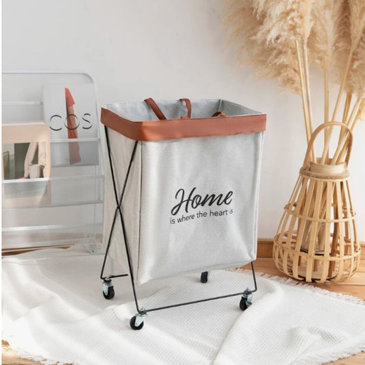 Home Foldable Laundry Basket with Wheels Laundry Bag - #Royalkart#cloth hampers