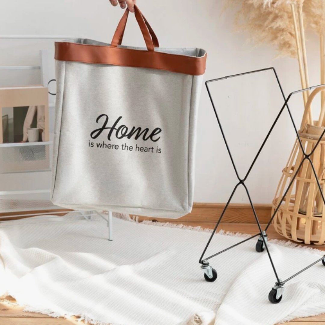 Home Foldable Laundry Basket with Wheels Laundry Bag - #Royalkart#cloth hampers