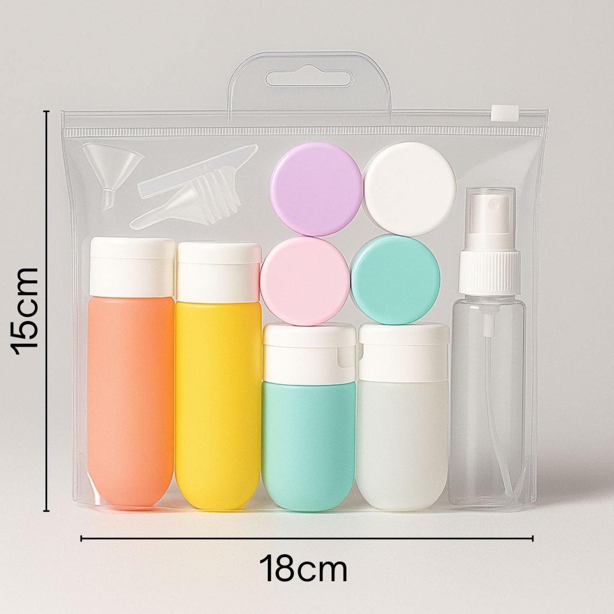 KALLISTO 13 - Pack Travel Bottles Toiletry Kit Sqeeze Bottles - Royalkartsqeezy bottles