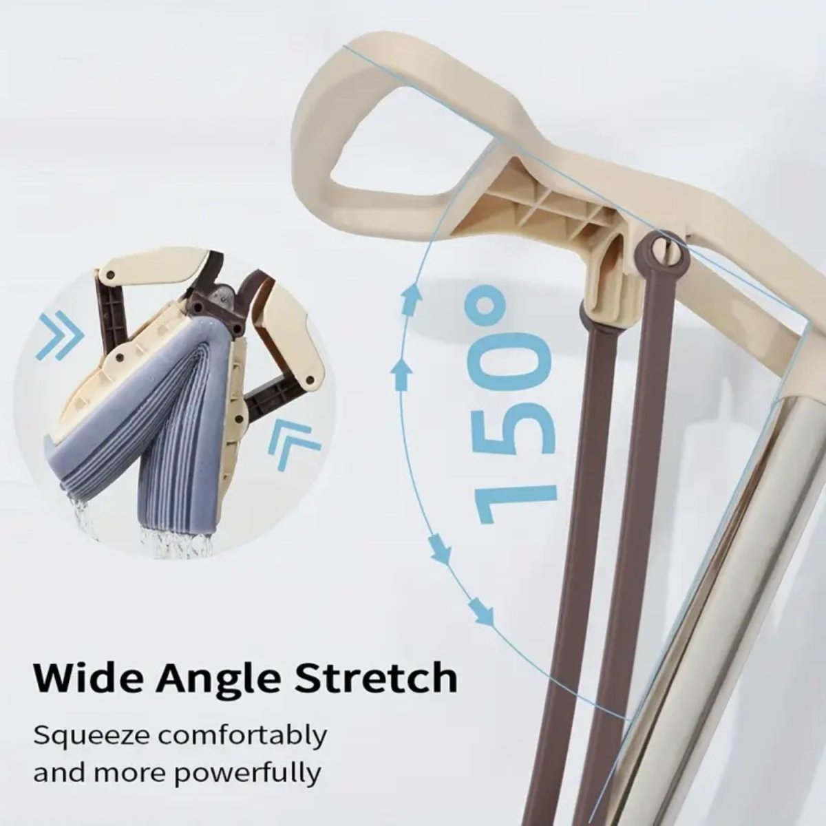 KALLISTO Butterfly Floor Wiper with Super Absorbent Sponge Head Cleaning Mop - Royalkartbathroom wiper