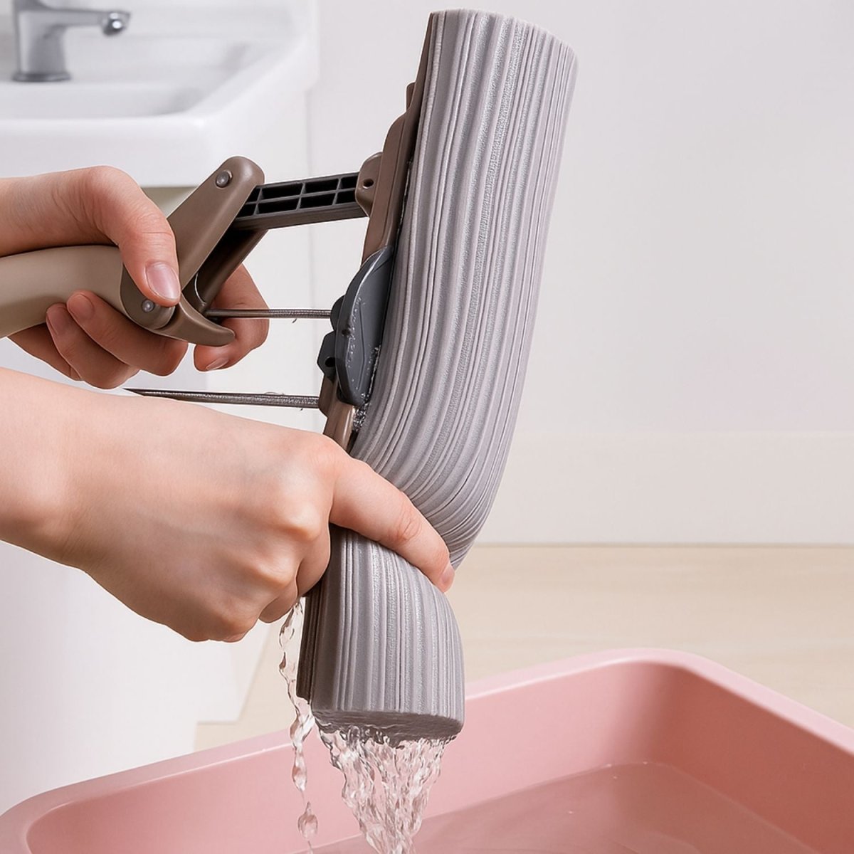 KALLISTO Butterfly Floor Wiper with Super Absorbent Sponge Head Cleaning Mop - Royalkartbathroom wiper