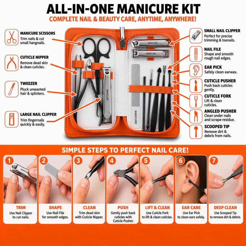 Kallisto Essential Manicure & Pedicure kit - Royalkart