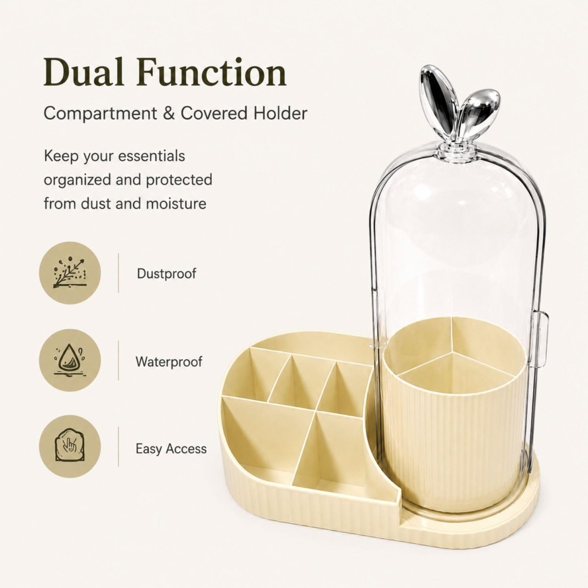 Kallisto Makeup Organizer with 360 Degree Rotating Brush Holder MAKE ORGANIZER- Royalkart