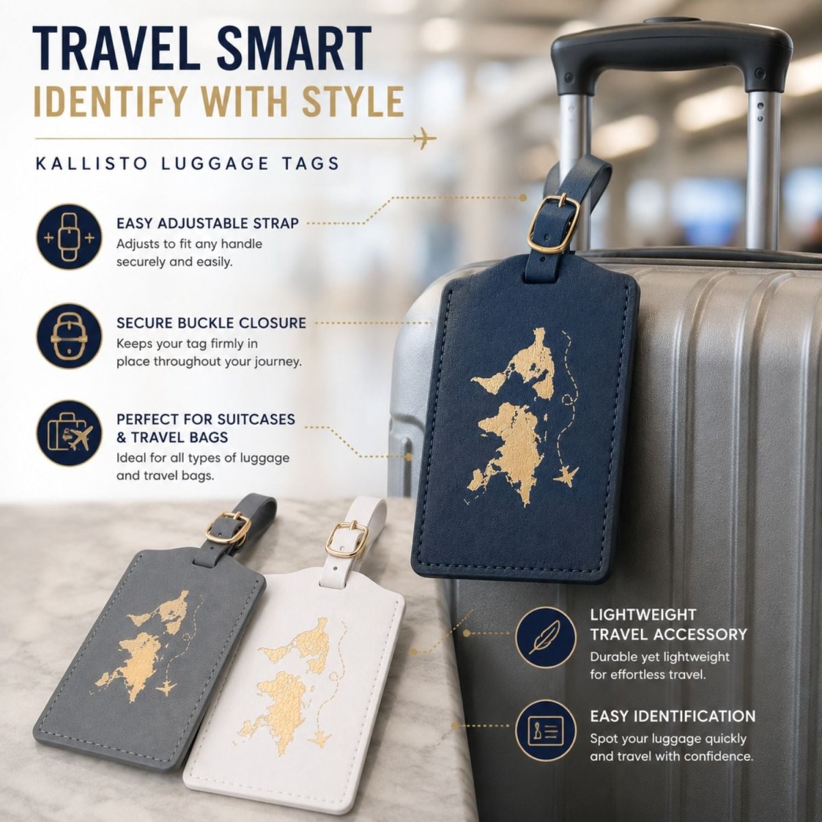 Luggage Tag - Pack of 3 Luggage Tag- RoyalkartLuggage Tags