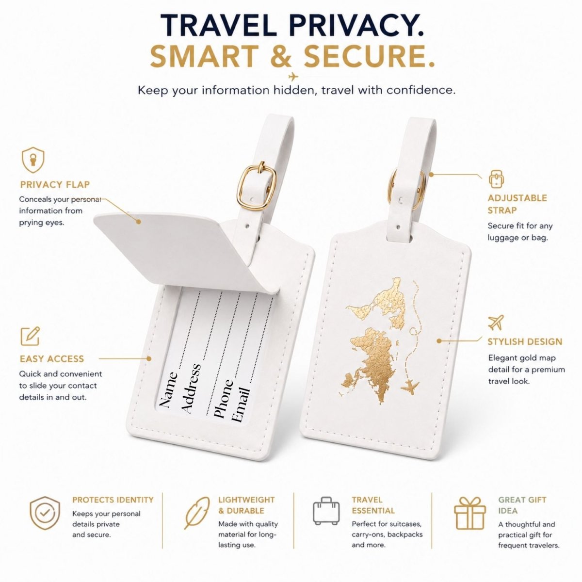 Luggage Tag - Pack of 3 Luggage Tag- RoyalkartLuggage Tags