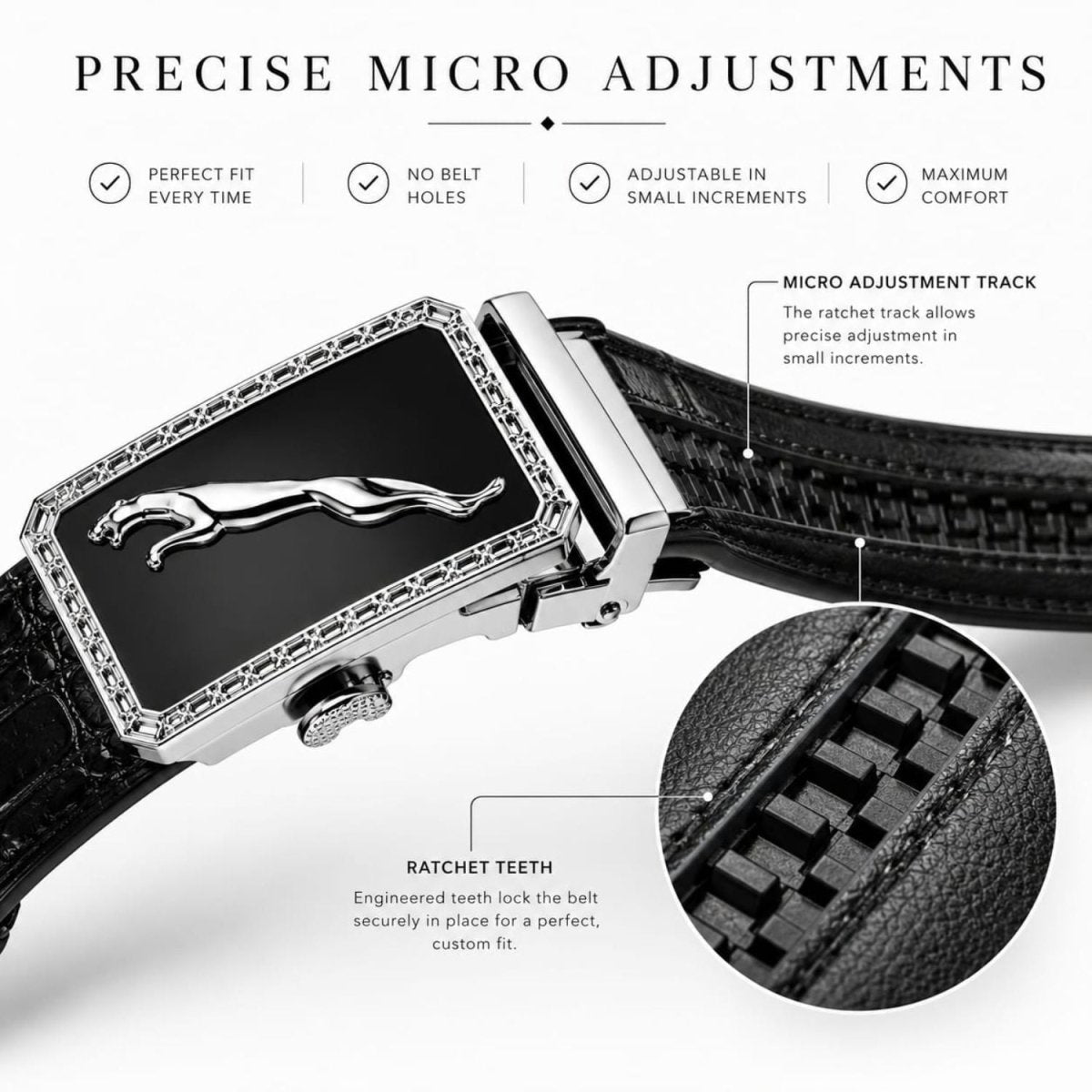 Luxe Jaguar Men's Belt Belt- RoyalkartBelt