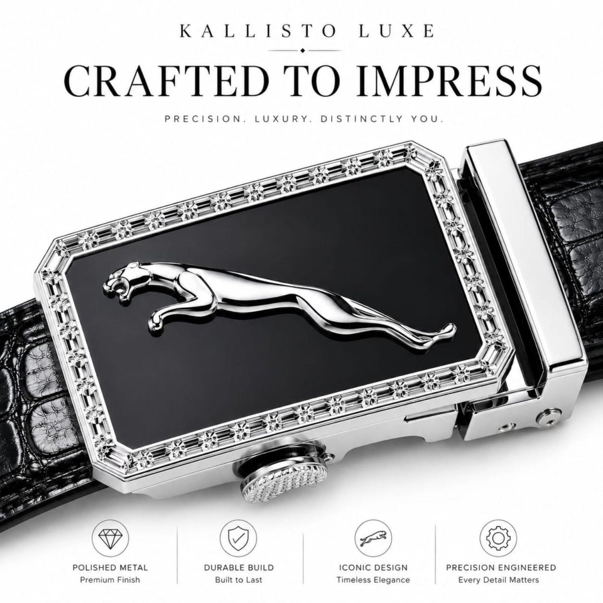 Luxe Jaguar Men's Belt Belt- RoyalkartBelt
