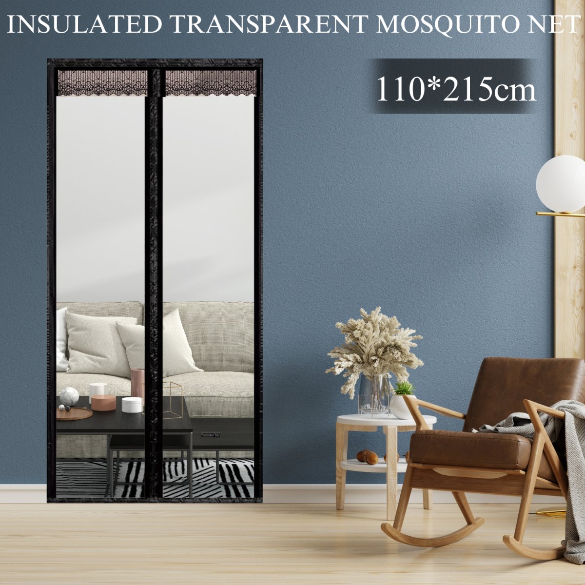 Magnetic Thermal Insulated Door Curtain - Transparent Mosquito Curtain For Doors - #Royalkart#Mosquito curtain