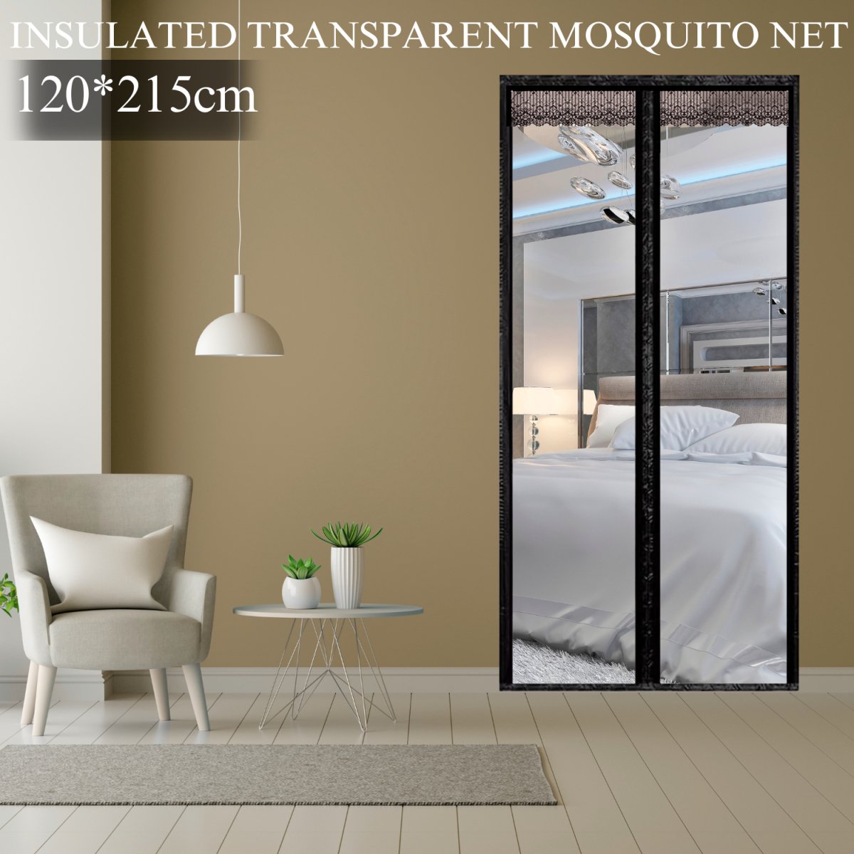 Magnetic Thermal Insulated Door Curtain - Transparent Mosquito Curtain For Doors - #Royalkart#Mosquito curtain