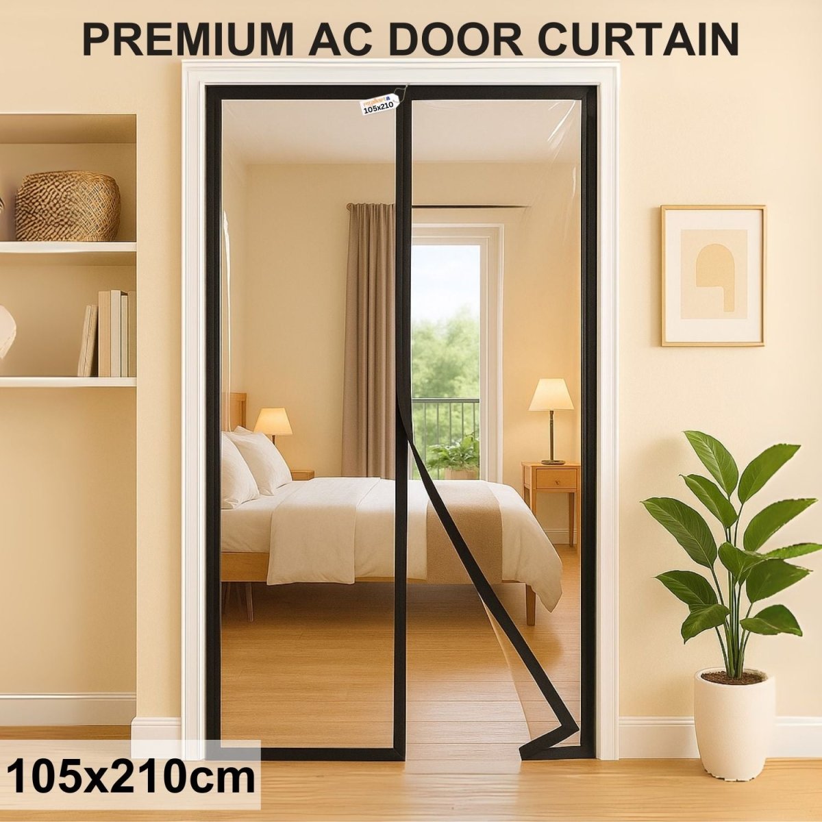 Magnetic Thermal Insulated Door Curtain - Transparent Mosquito Curtain For Doors - RoyalkartMosquito curtain