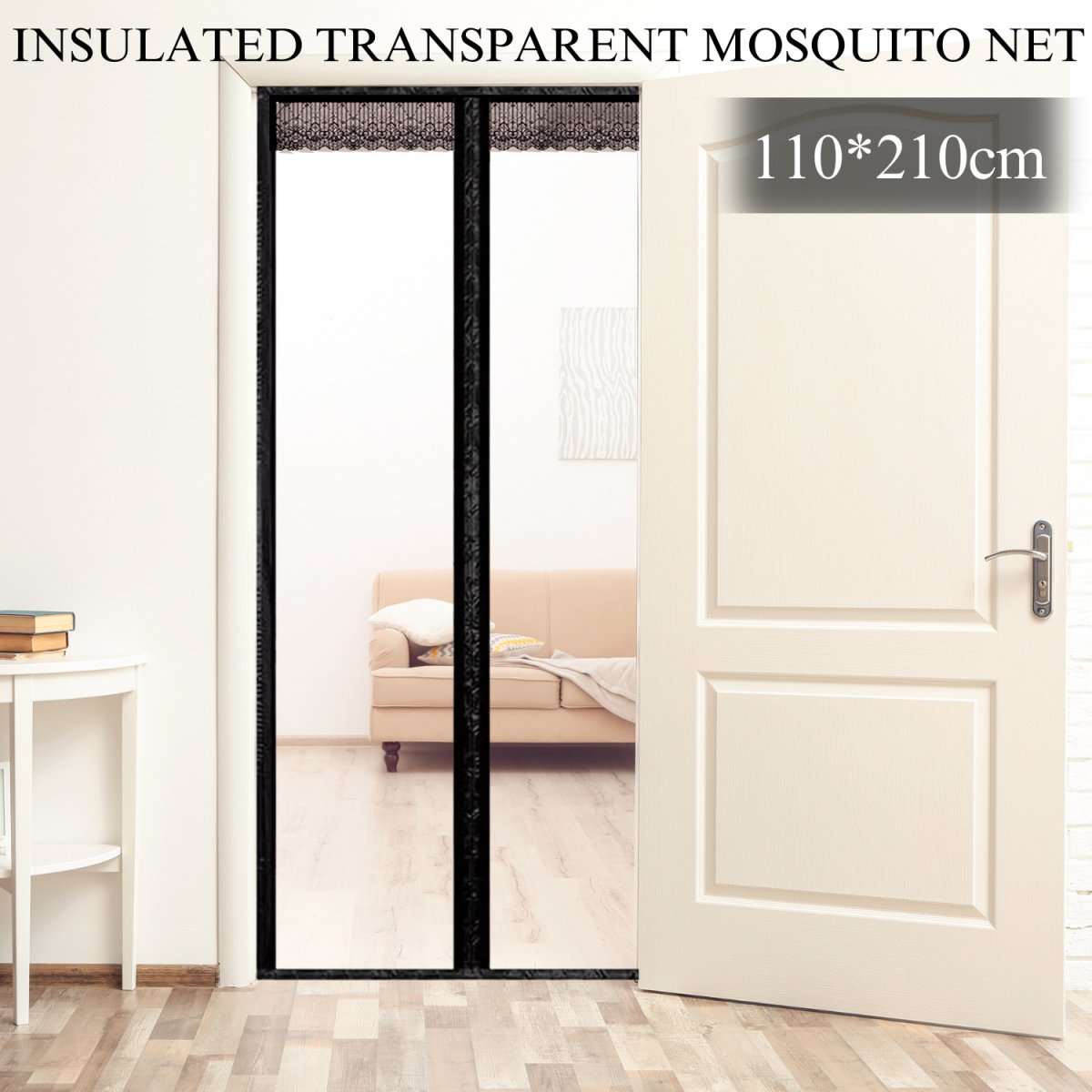 Magnetic Thermal Insulated Door Curtain - Transparent Mosquito Curtain For Doors - #Royalkart#Mosquito curtain