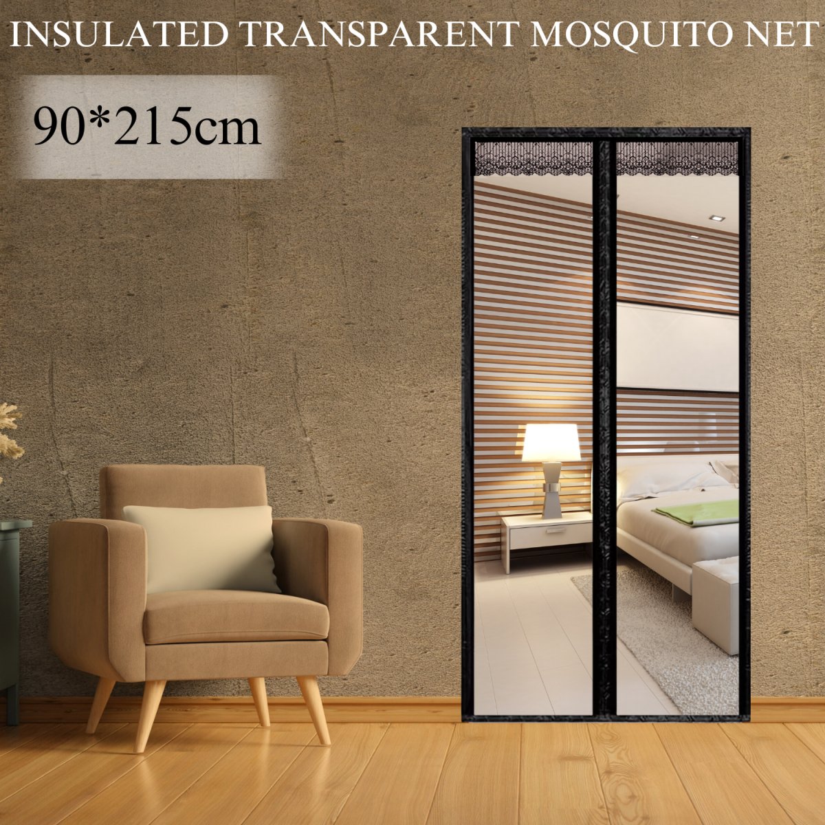 Magnetic Thermal Insulated Door Curtain - Transparent Mosquito Curtain For Doors - #Royalkart#Mosquito curtain