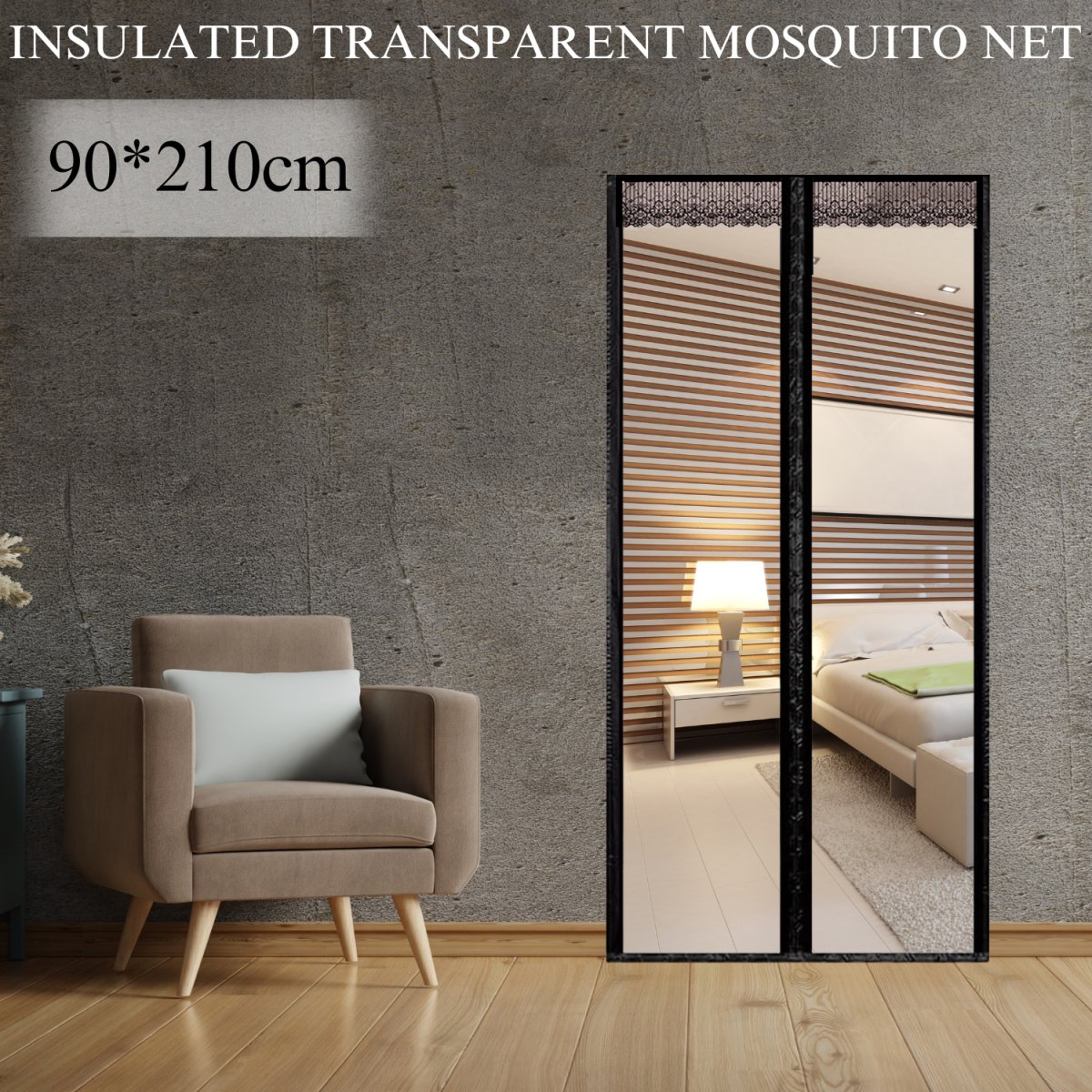 Magnetic Thermal Insulated Door Curtain - Transparent Mosquito Curtain For Doors - #Royalkart#Mosquito curtain