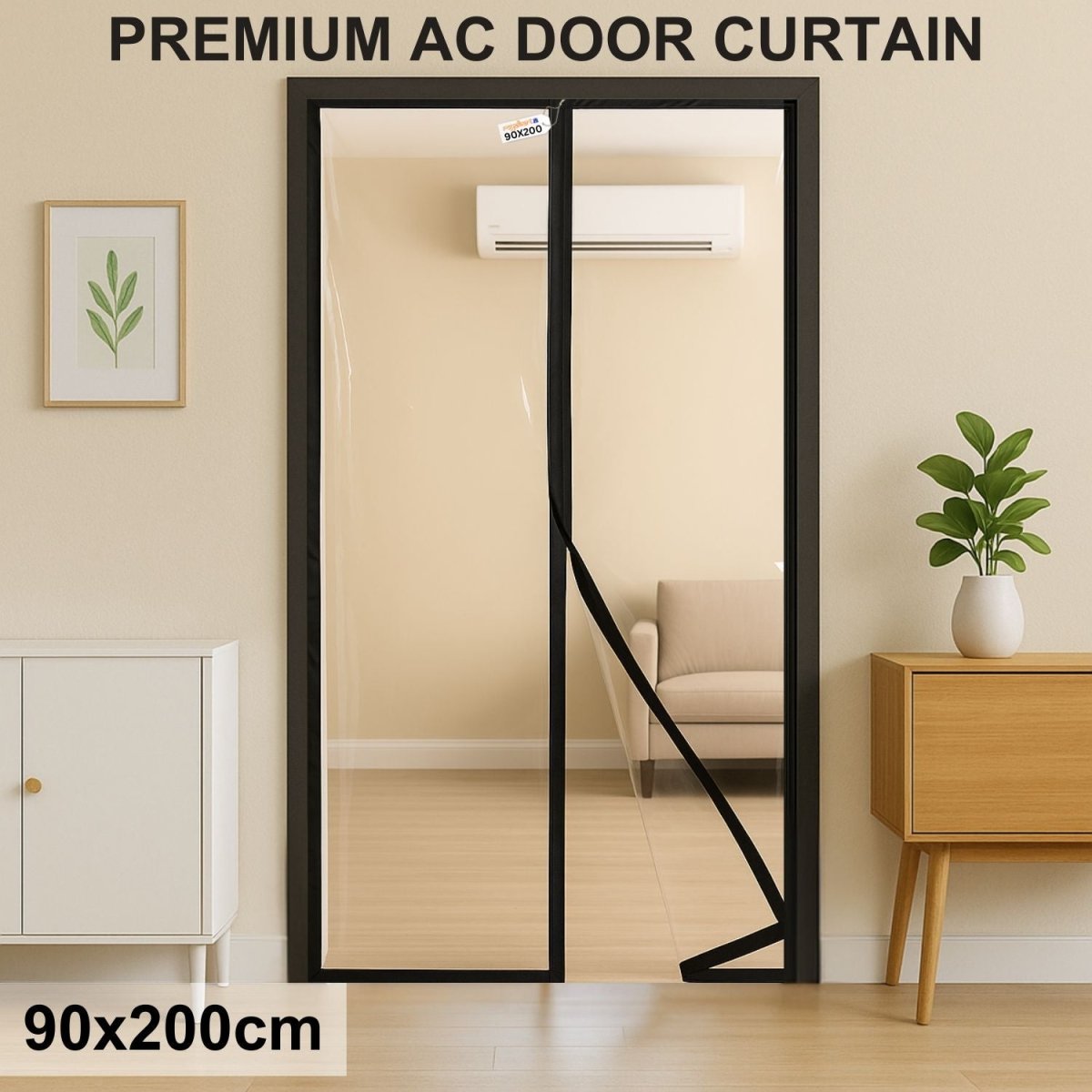 Magnetic Thermal Insulated Door Curtain - Transparent Mosquito Curtain For Doors - RoyalkartMosquito curtain