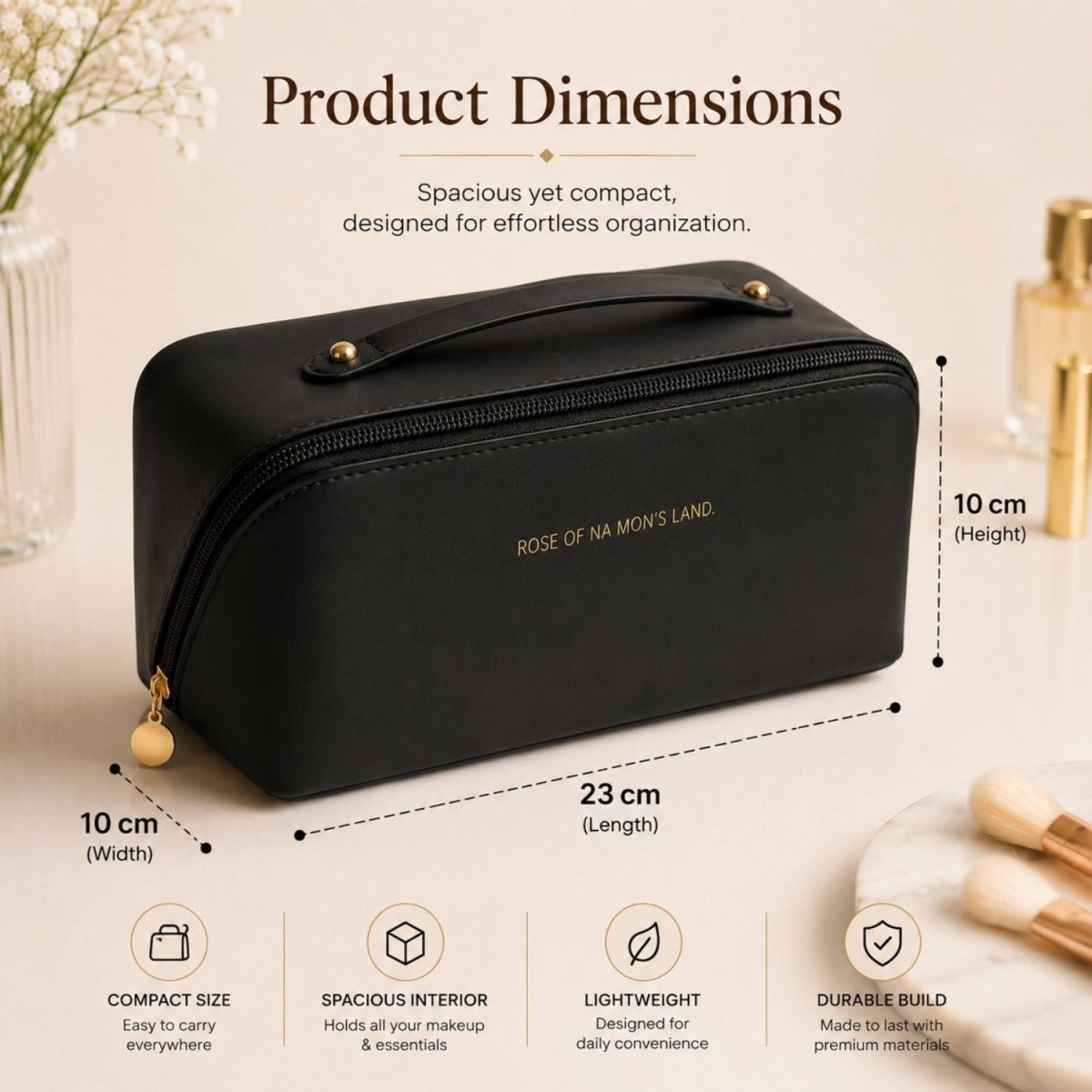 Makeup Organizer Travel Pouch (Black) Makeup Organizer- RoyalkartMakeup Organizers