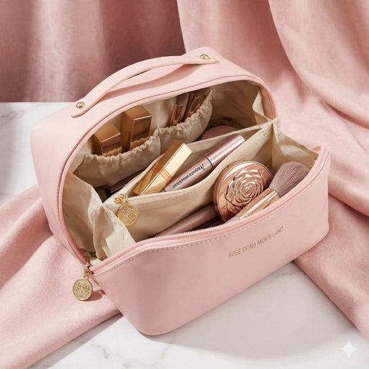 Makeup Organizer Travel Pouch (Pink) Makeup Organizer- RoyalkartMakeup Organizers