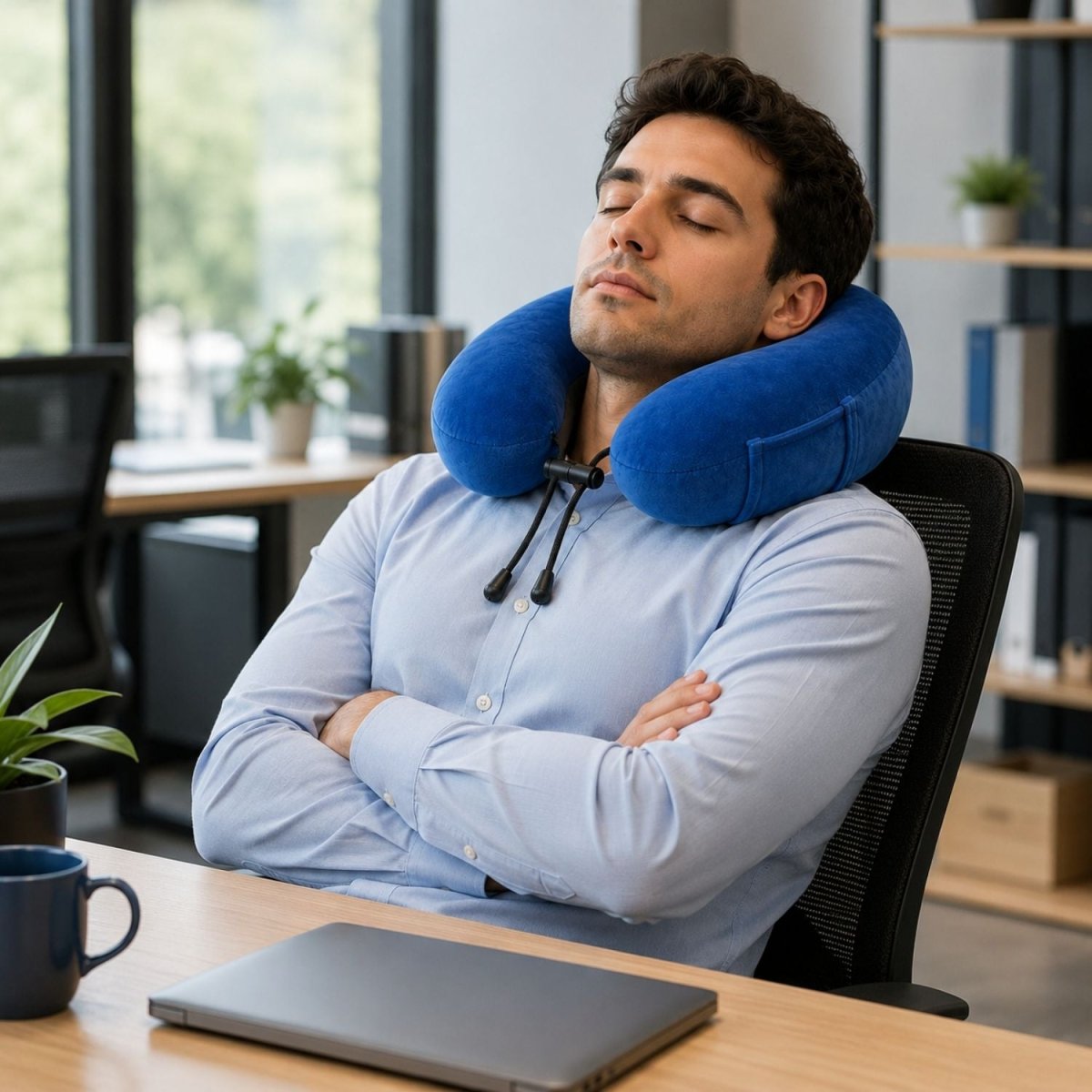 Memory Foam Neck Pillow (Royal Blue) Travel Neck Pillow- Royalkartmemory foam travel pillow