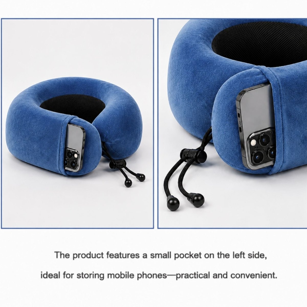 Memory Foam Neck Pillow (Royal Blue) Travel Neck Pillow- Royalkartmemory foam travel pillow