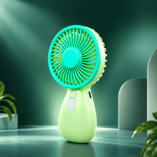 Mini Rechargeable Handheld Fan (Green) USB Fan- #Royalkart#desk fan