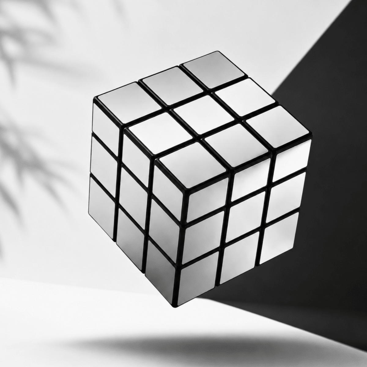 Mirror Cube Puzzle Silver 3x3 | Shape Shifting Magic Cube with Smooth Turning | Brain Teaser Puzzle Toy for Kids, Teens & Adults | Logic, Spatial Reasoning & Problem Solving Game cube- #Royalkart#
