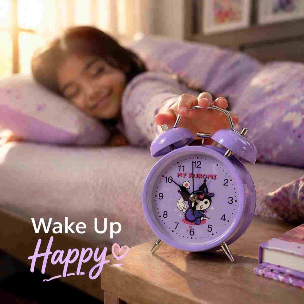 My Kuromi Cute Twin Bell Alarm Clock Alarm Clock- RoyalkartAlarm Clock