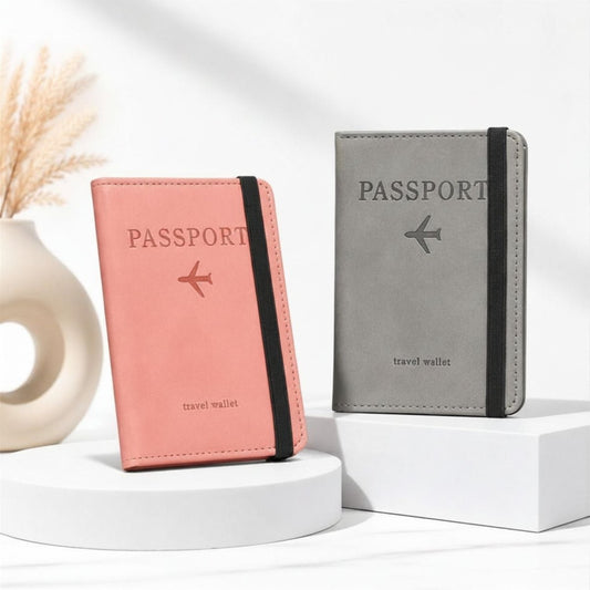 Passport Cover Set (Pink & Grey - Pack of 2) Passport Cover- RoyalkartPassport Cover