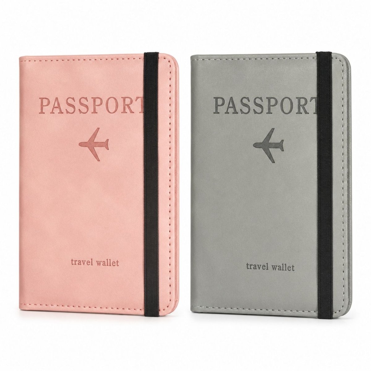 Passport Cover Set (Pink & Grey - Pack of 2) Passport Cover- RoyalkartPassport Cover