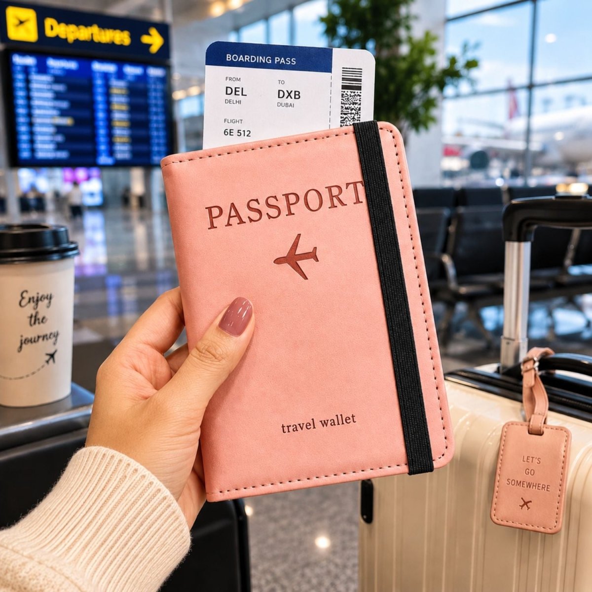 Passport Cover Set (Pink & Grey - Pack of 2) Passport Cover- RoyalkartPassport Cover