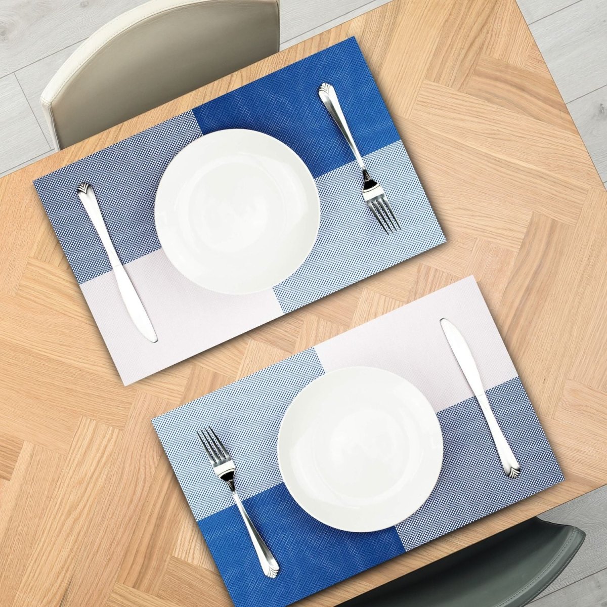 PVC Washable Mats for Dining Table - 45x30 cm Placemats, Set of 6 Dining Table Placemats - #Royalkart#dining table mats