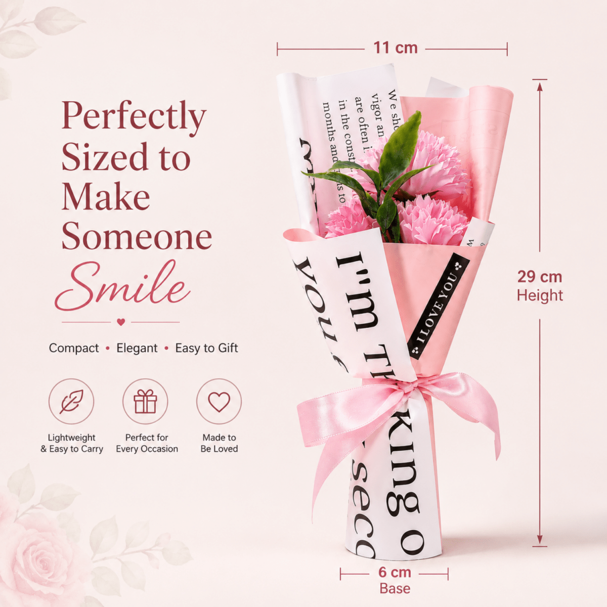Romantic Pink Daisy Artificial Flower Bouquet with Elegant Wrapping & Ribbon Bow | Decorative Gift Flower Bunch for Birthday, Anniversary, Valentine’s Day, Proposal & Home Decor Artificial Flower Bouquet- #Royalkart#anniversery gift for wife