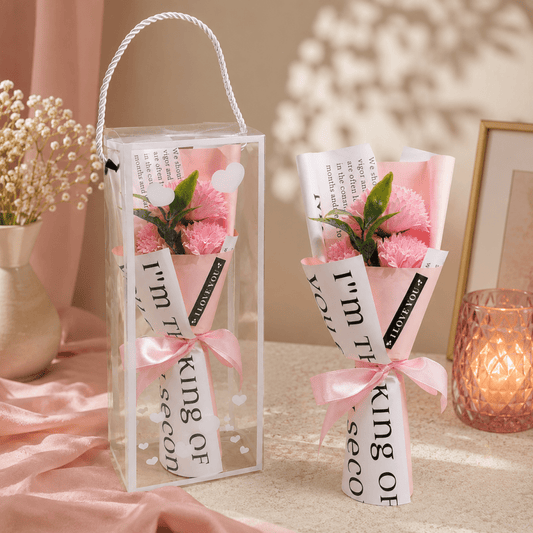 Romantic Pink Daisy Artificial Flower Bouquet with Elegant Wrapping & Ribbon Bow | Decorative Gift Flower Bunch for Birthday, Anniversary, Valentine’s Day, Proposal & Home Decor Artificial Flower Bouquet- #Royalkart#anniversery gift for wife