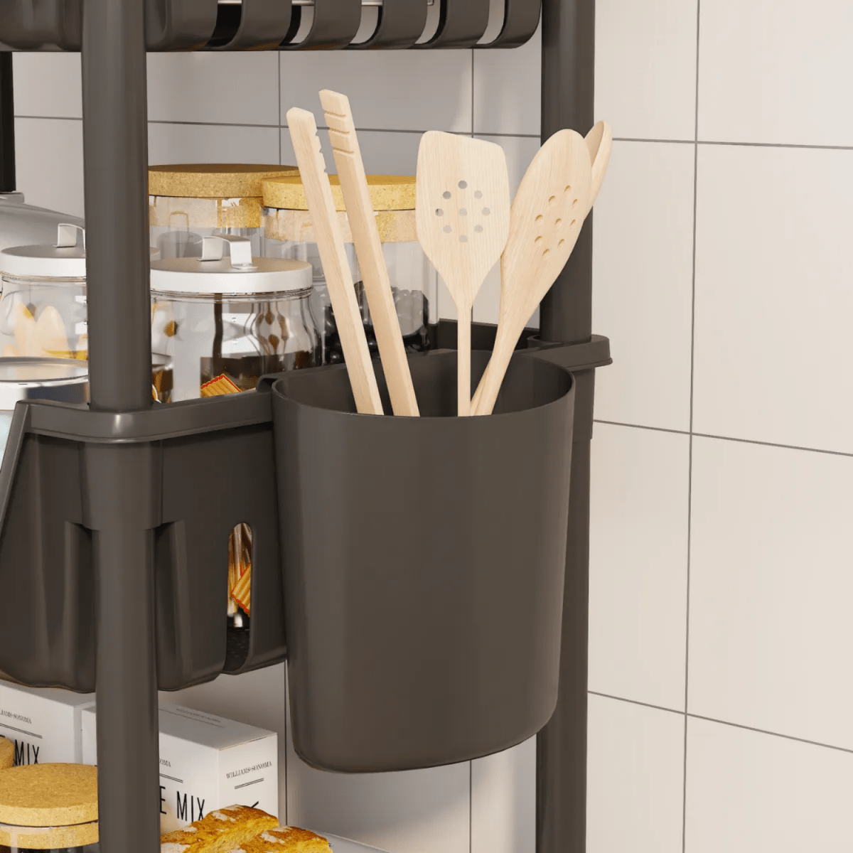 Royalkart 4 - Tier Multi - Functional Storage Cart With Wheels Storage Rack - Royalkartbathroom organizer