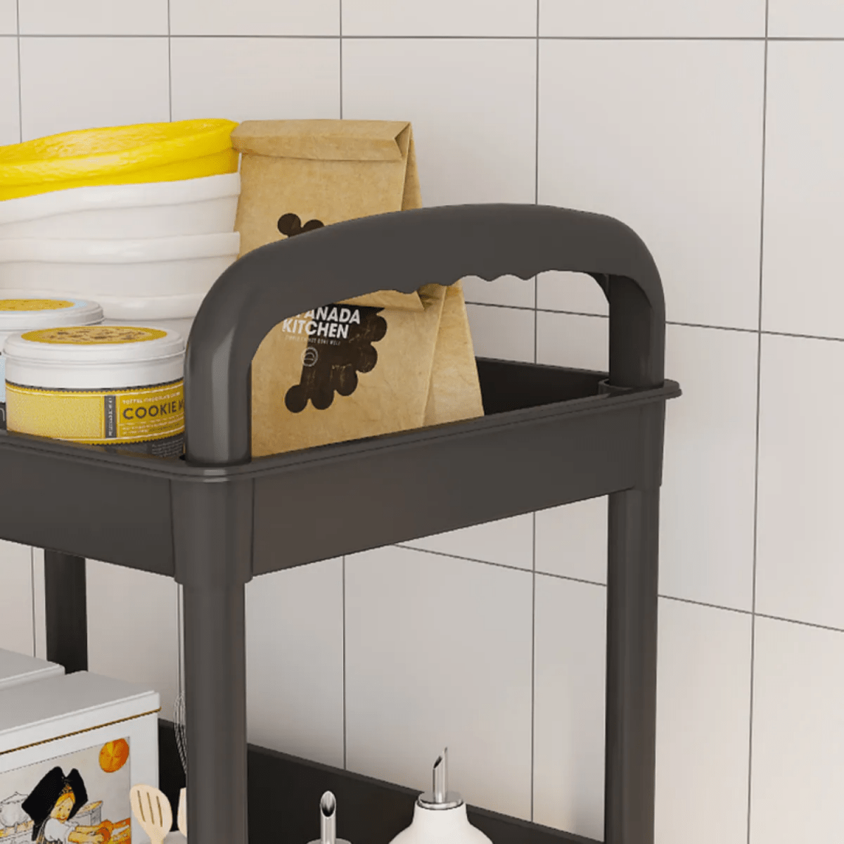 Royalkart 4 - Tier Multi - Functional Storage Cart With Wheels Storage Rack - Royalkartbathroom organizer