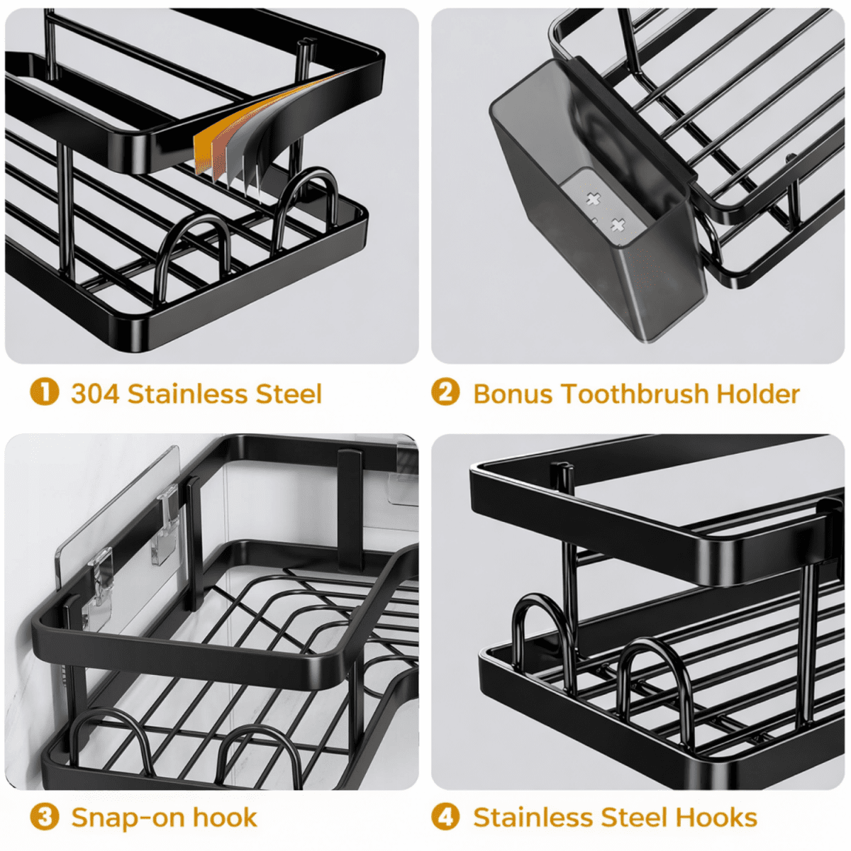Royalkart® Bathroom Shelves | Wall Mounted & Corner Storage Racks Corner Shelf - Royalkartbathroom rack