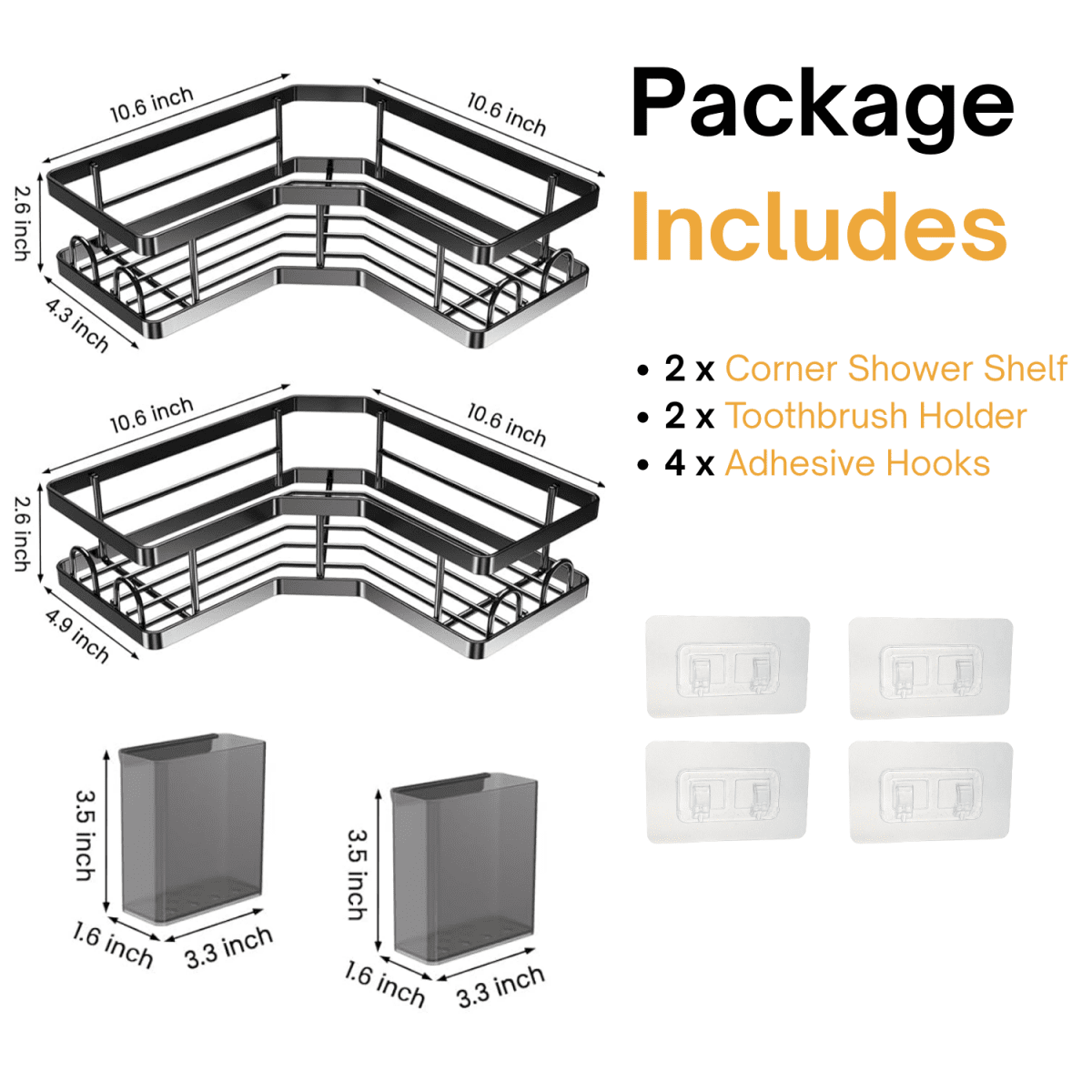 Royalkart® Bathroom Shelves | Wall Mounted & Corner Storage Racks Corner Shelf - Royalkartbathroom rack