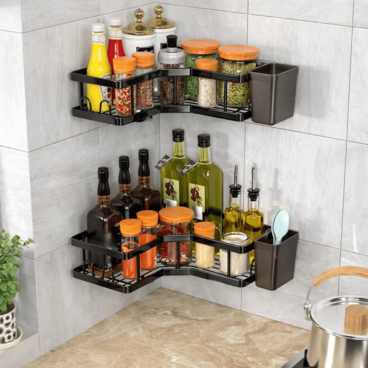 Royalkart® Bathroom Shelves | Wall Mounted & Corner Storage Racks Corner Shelf - Royalkartbathroom rack
