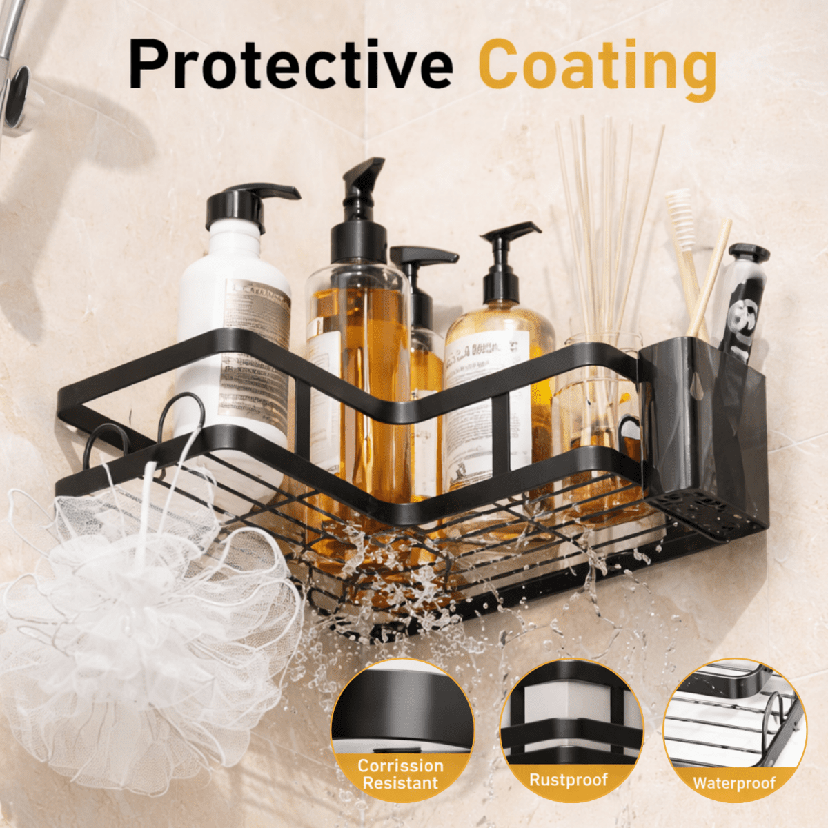 Royalkart® Bathroom Shelves | Wall Mounted & Corner Storage Racks Corner Shelf - Royalkartbathroom rack