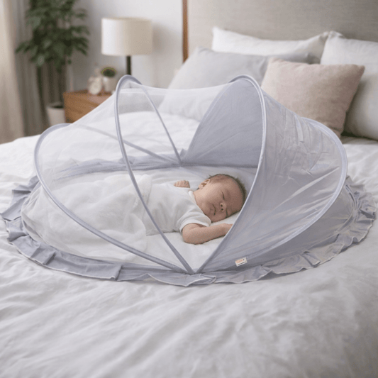 Royalkart Foldable Baby Mosquito Net for Babies & Toddlers (0 to 24 months - Grey) Baby Mosquito Net - RoyalkartBaby Mosquito Net