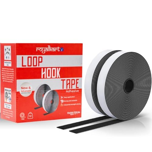 Self Adhesive Hook and Loop Tape (Black). ADHESIVE TAPES - #Royalkart#adhesive hook and loop tape