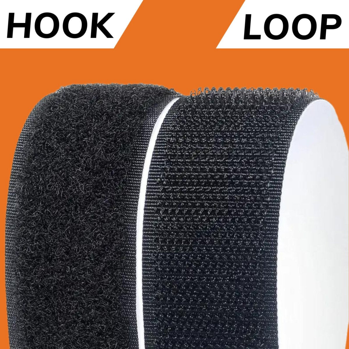 Self Adhesive Hook and Loop Tape (Black). ADHESIVE TAPES - Royalkartadhesive hook and loop tape
