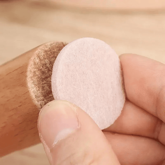 Self - Sticking Round Furniture Felt Pads with Strong Adhesion (Beige - Pack of 80) furniture pads - #Royalkart#adhesive furniture pads