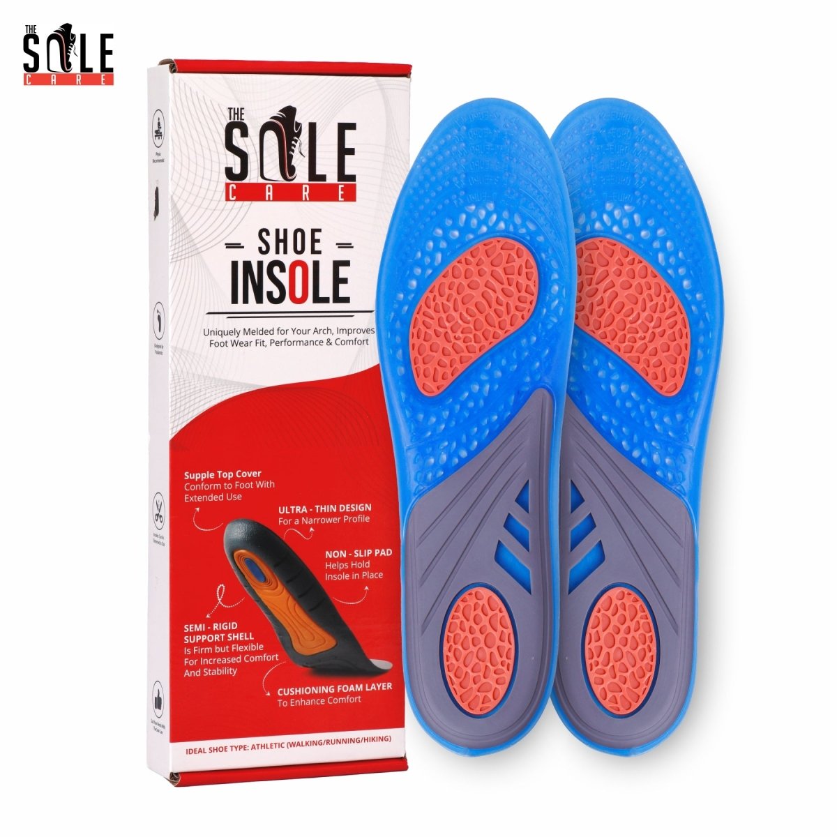Shock Absorption Gel Insole For Men & Women Shoe Insole- #Royalkart#insoles