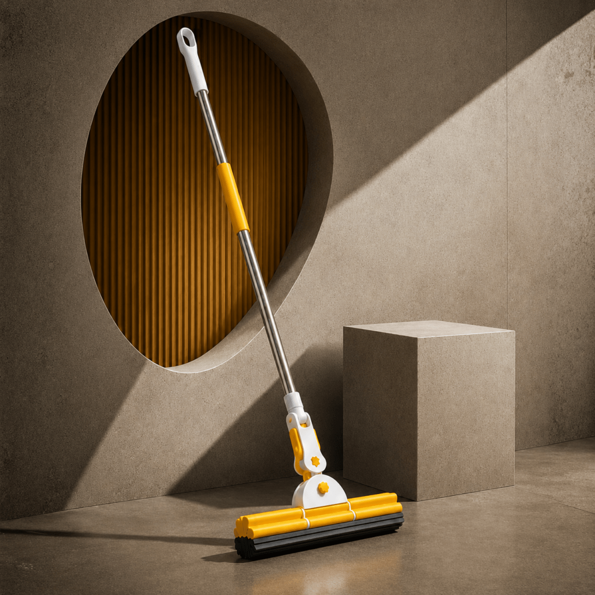 Sponge Floor Cleaning Mop with Squeeze Mechanism Cleaning Mop- #Royalkart#mop