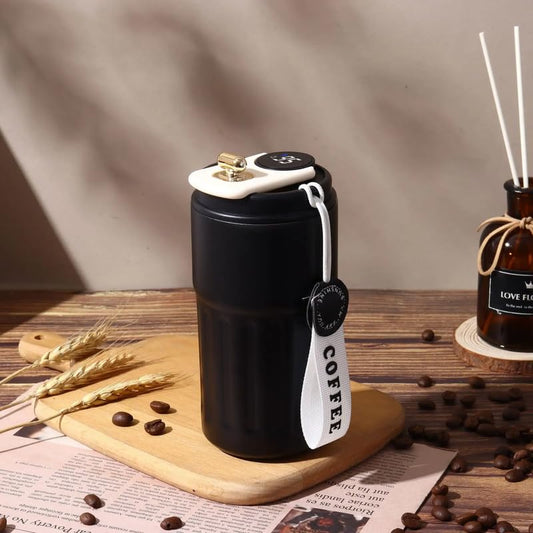 Stainless Steel Insulated Travel Coffee Mug with LED Temperature Display, Keeps Drinks Hot & Cold (410ml) - Royalkartcoffee mug for gym