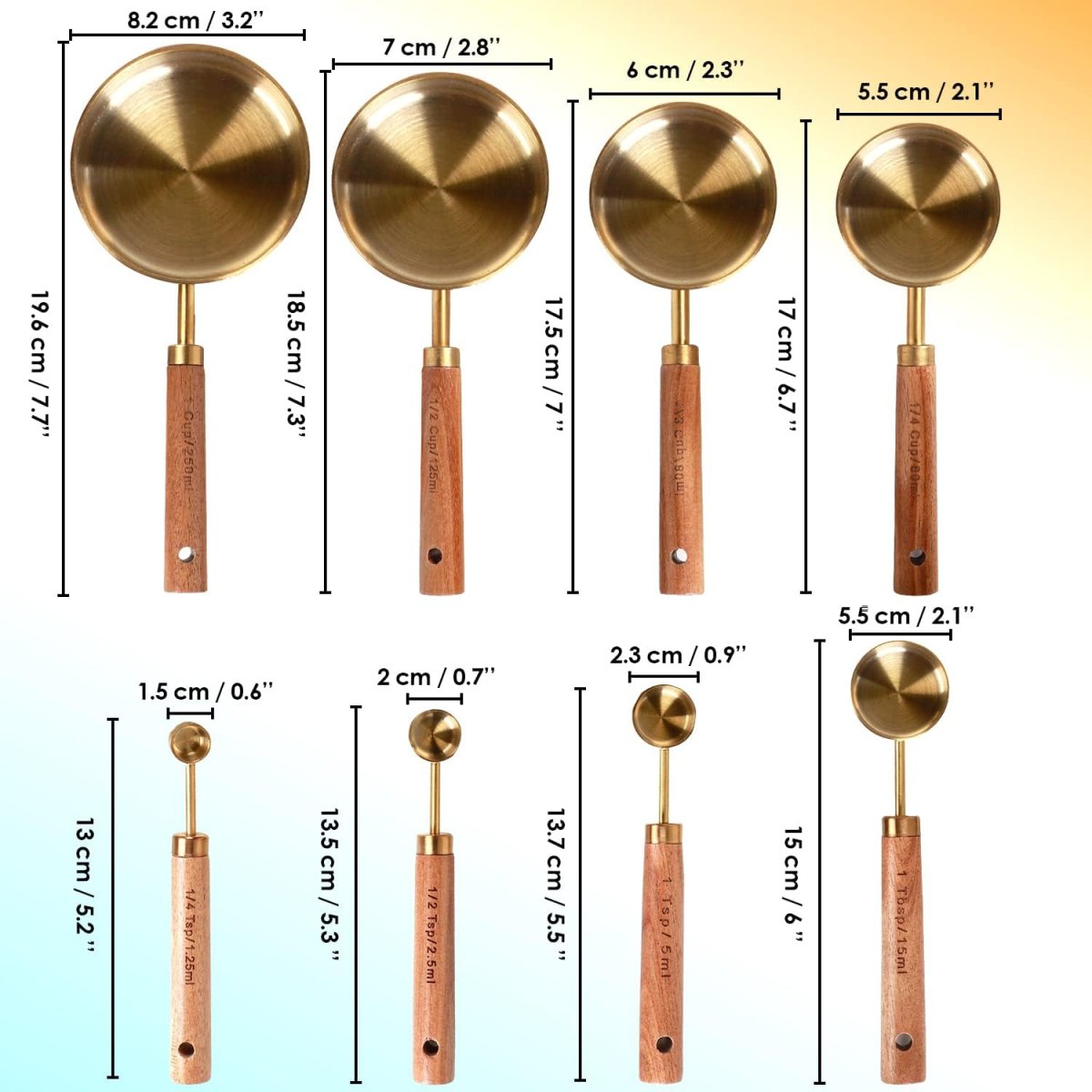 Stainless Steel Measuring Cups and Spoons for Cooking, Baking - #Royalkart#baking tools