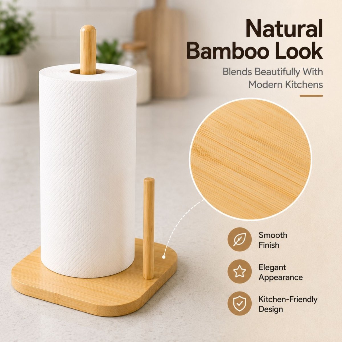 Tissue Paper Holder with Wooden Base Tissue Paper Holder- RoyalkartHome Decor