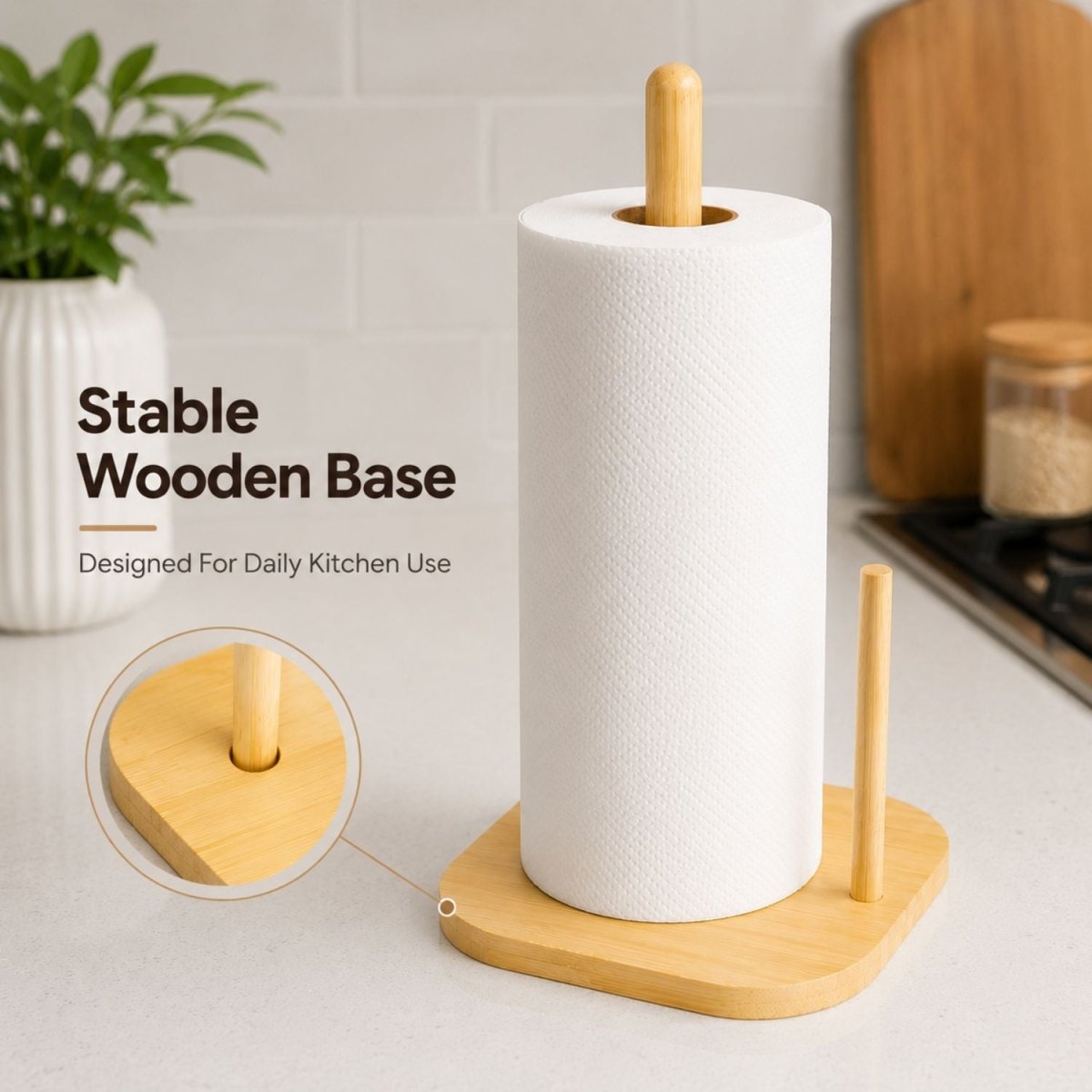 Tissue Paper Holder with Wooden Base Tissue Paper Holder- RoyalkartHome Decor