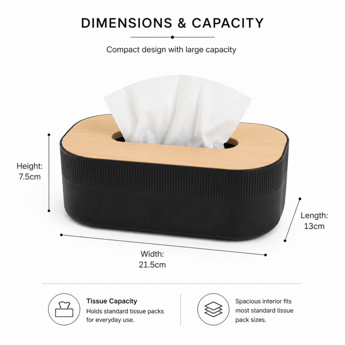 Tissue Paper Holder with Wooden Lid Tissue Paper Holder- Royalkarttissue box